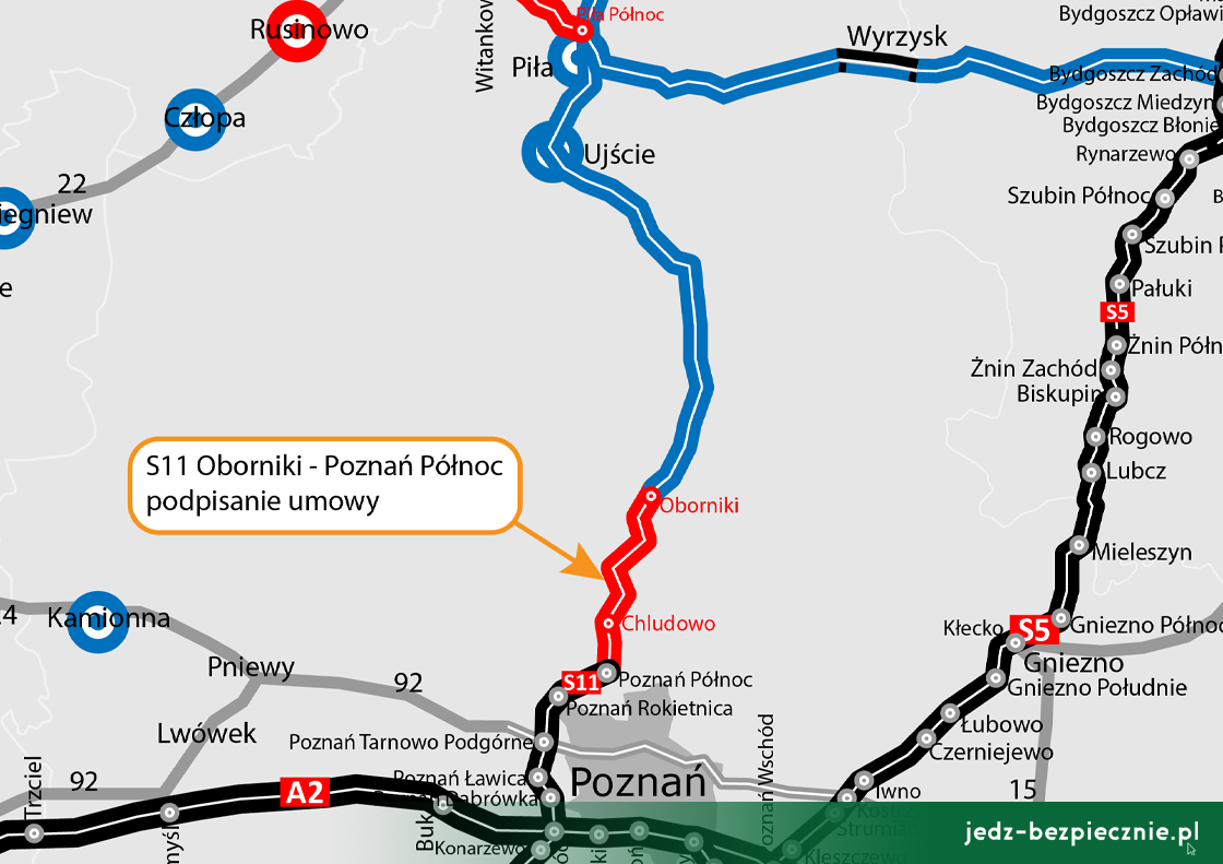 POLSKIE DROGI - umowy na projekt i budowę S11 Oborniki - Poznań Północ